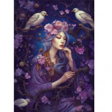 DUTCH LADY DESIGNS GREETING CARD Heliotrope Doves